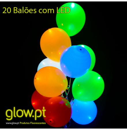 Balões LED (20 unid.) Luz FIxa