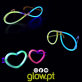 Óculos e Óculos Coração Glow (Pack 25 + 25)