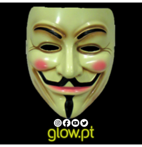Máscara Anonymous Fluorescente Amarela