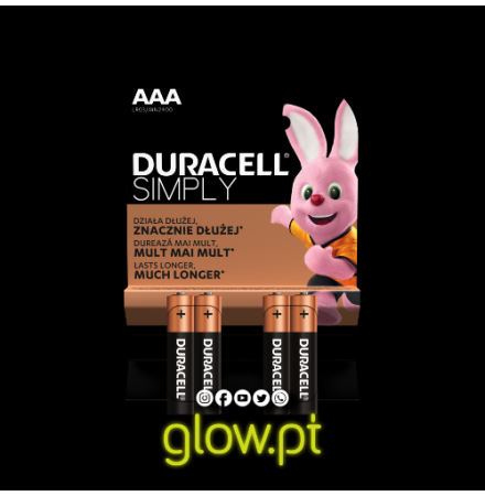Pilhas Duracell SImply AAA