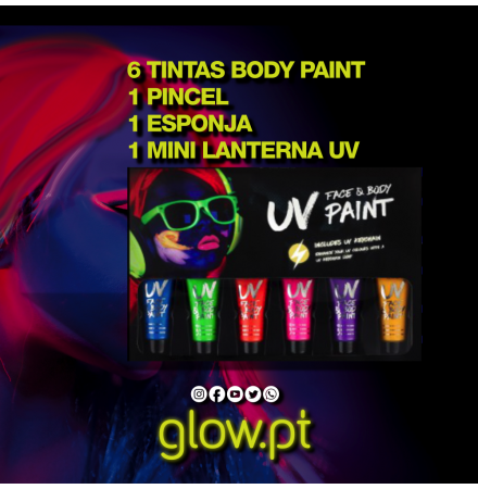 Pack Body Paint UV ( 6 tintas )
